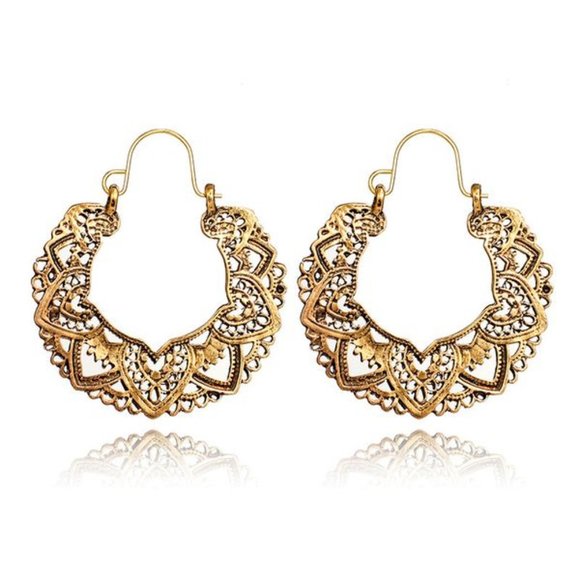 Jewelry - 3/$20 Vintage Style Gold Geometric Earrings